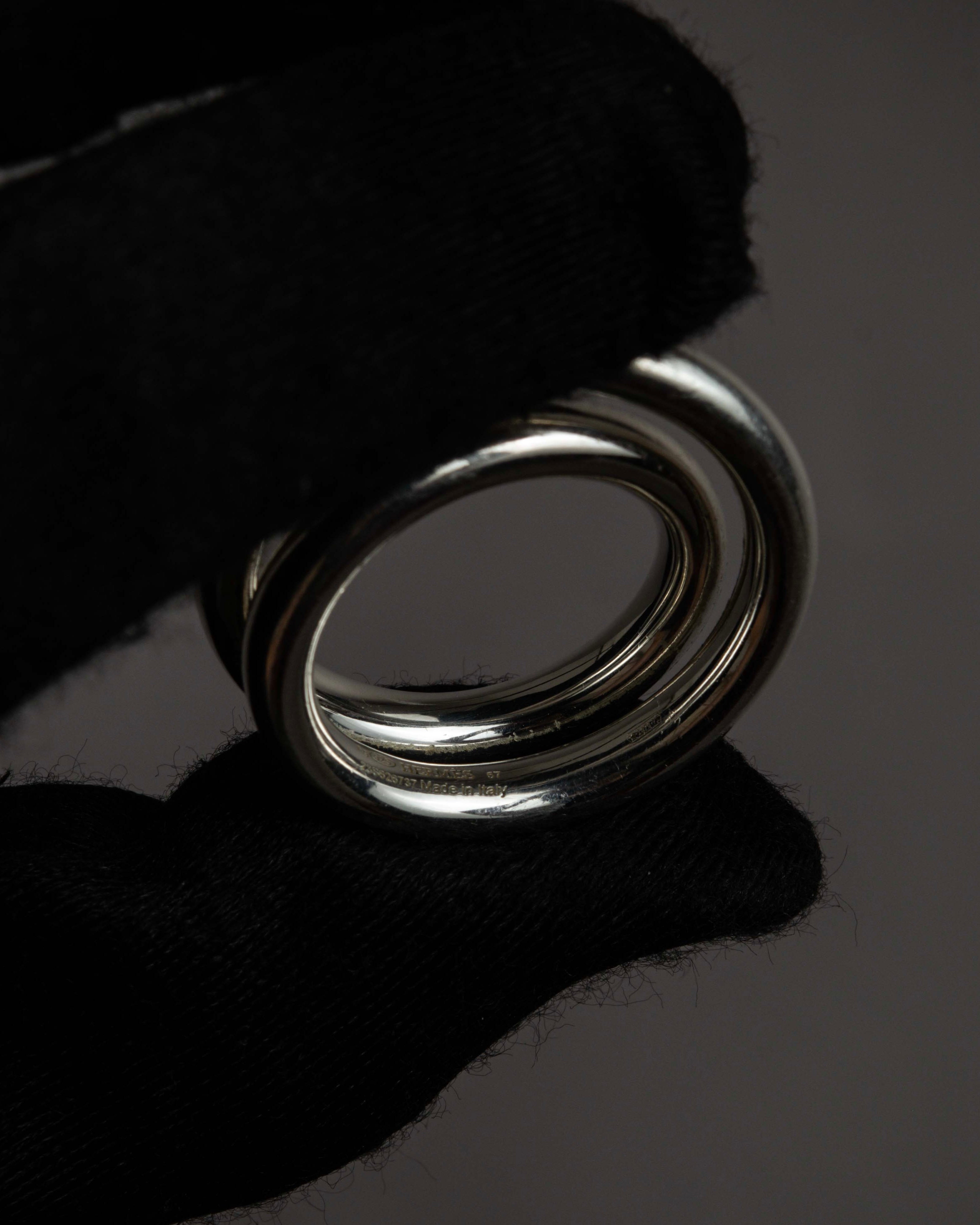 "HERMES" Vertige polished silver 925 ring