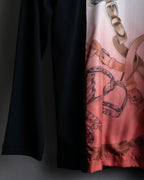 "COMME des GARCONS" Belt pattern docking design knit sew