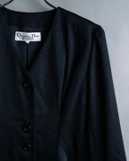 “Christian Dior” Beautiful shape no collar jacket