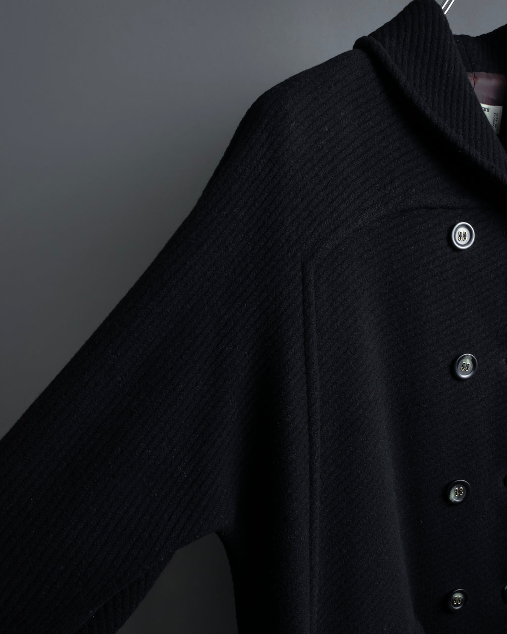 "Valentino Garavani"Shawl collar A-line silhouette long coat