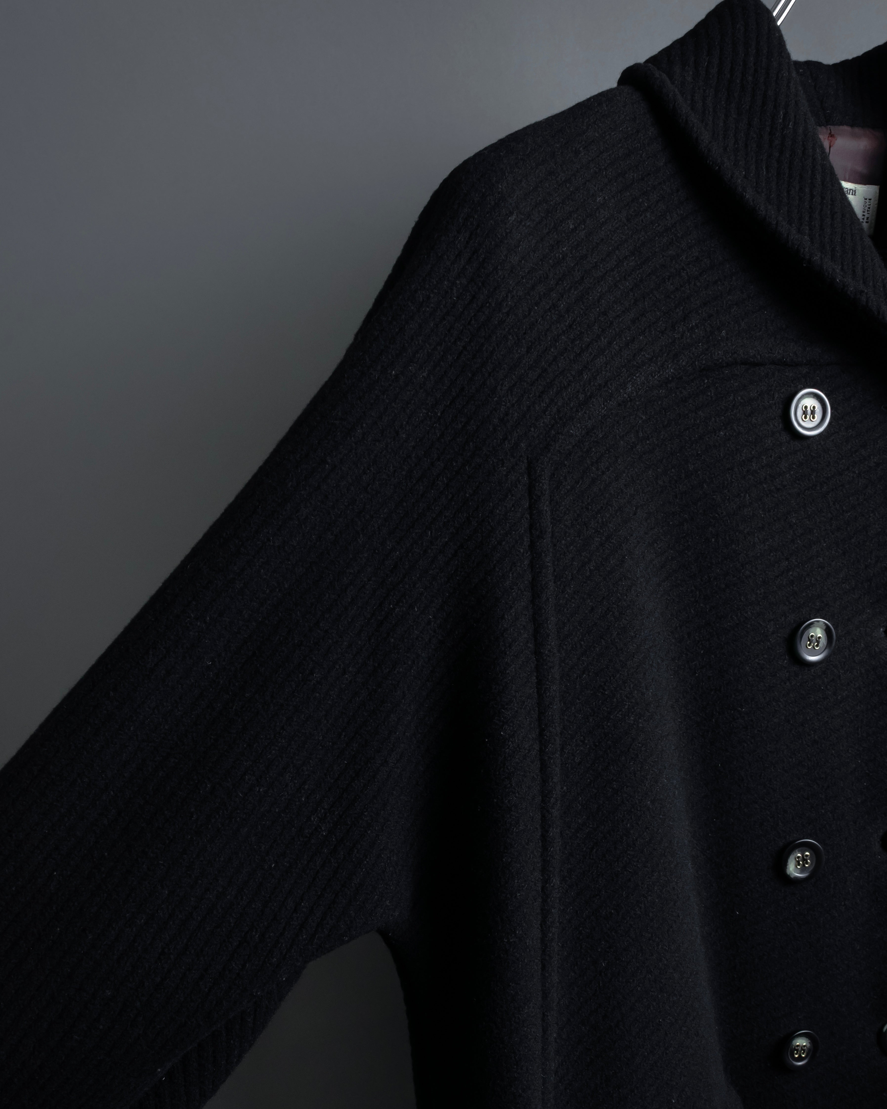 "Valentino Garavani"Shawl collar A-line silhouette long coat