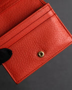 "GUCCI" Botanical pattern double G motif leather bifold wallet