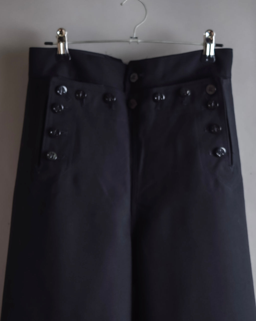 "US navy inspired lace back wide sailor pants"