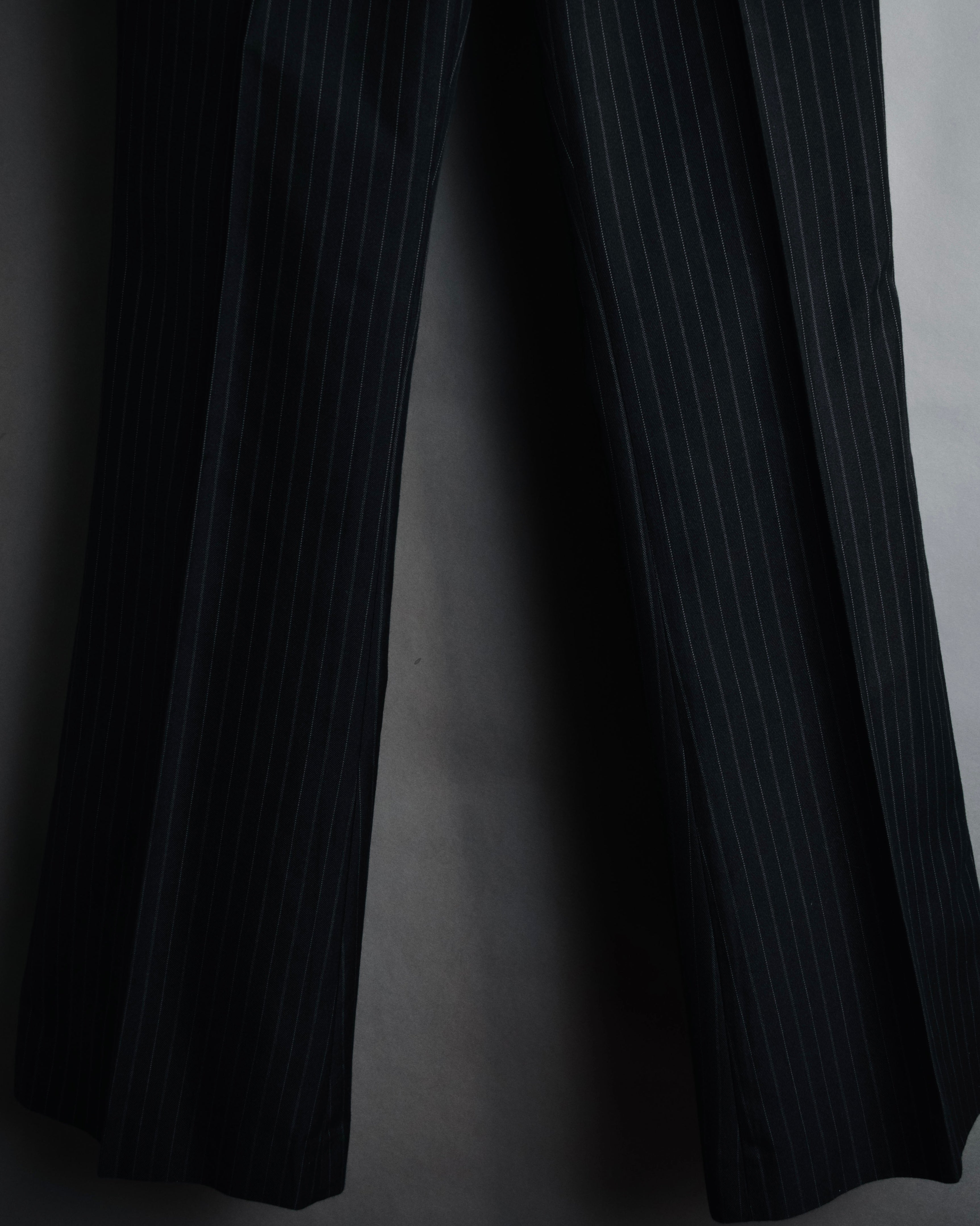 "GUCCI" 90’s-00’s signature hardware pinstripe wool slacks