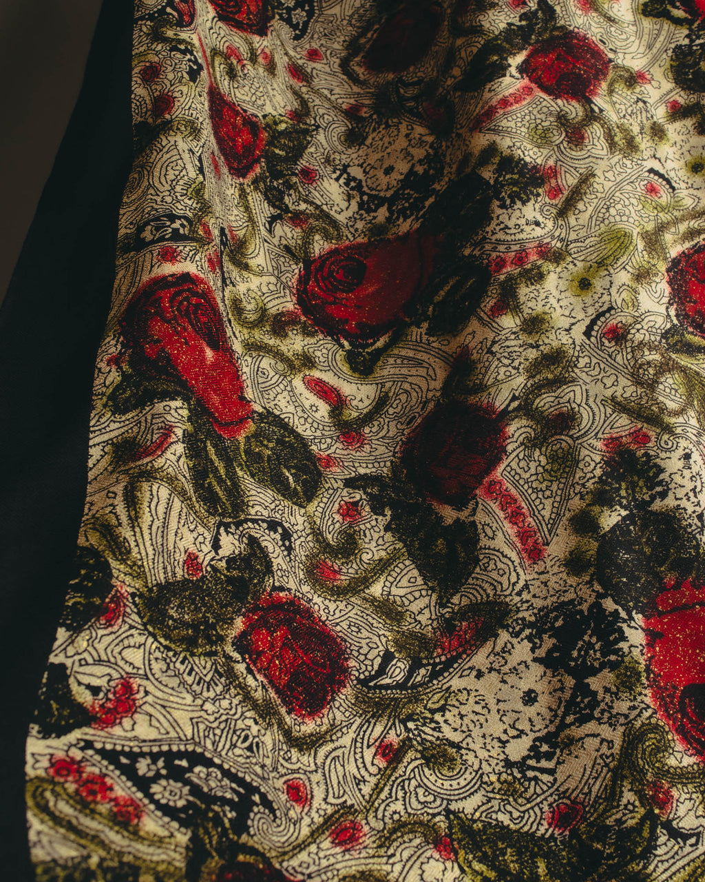 "Christian Dior" 80's-90's Floral paisley patterned large scarf