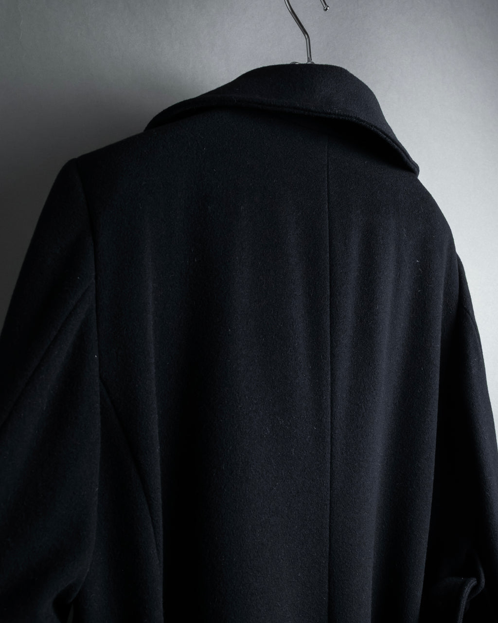 "BURBERRY" Belted design stand collar cashmere mix long coat