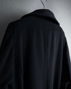 "BURBERRY" Belted design stand collar cashmere mix long coat