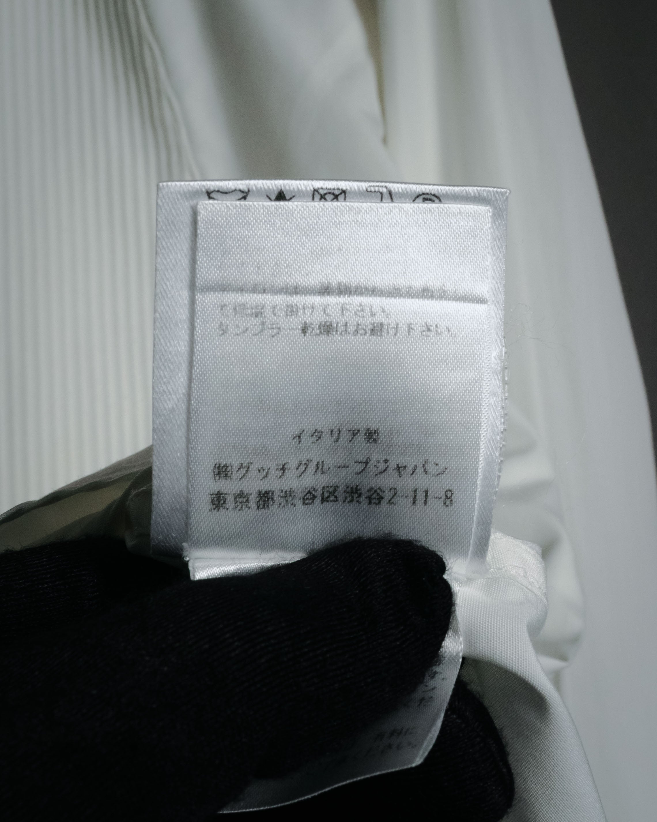 –SPECIAL– "Yves Saint Laurent" 00’s Tuxedo bib-front wing-collar dress shirt