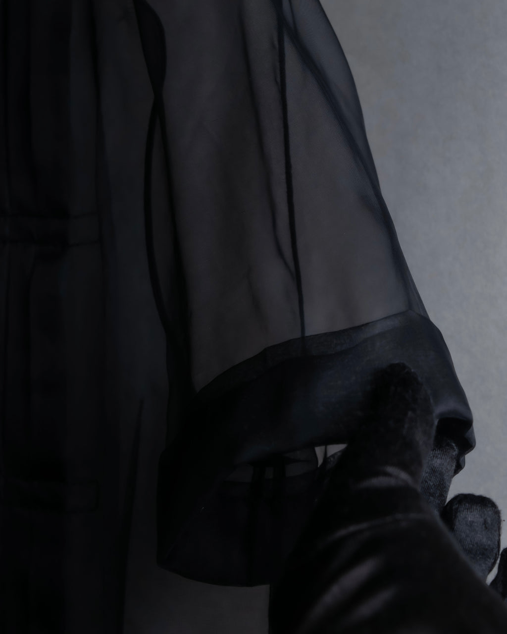 "CELINE" See-through layered design shirt & skirt set up