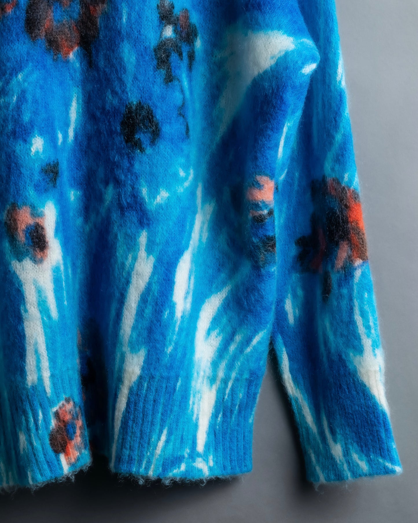 "PRADA" Abstract all-over print mohair blend knit