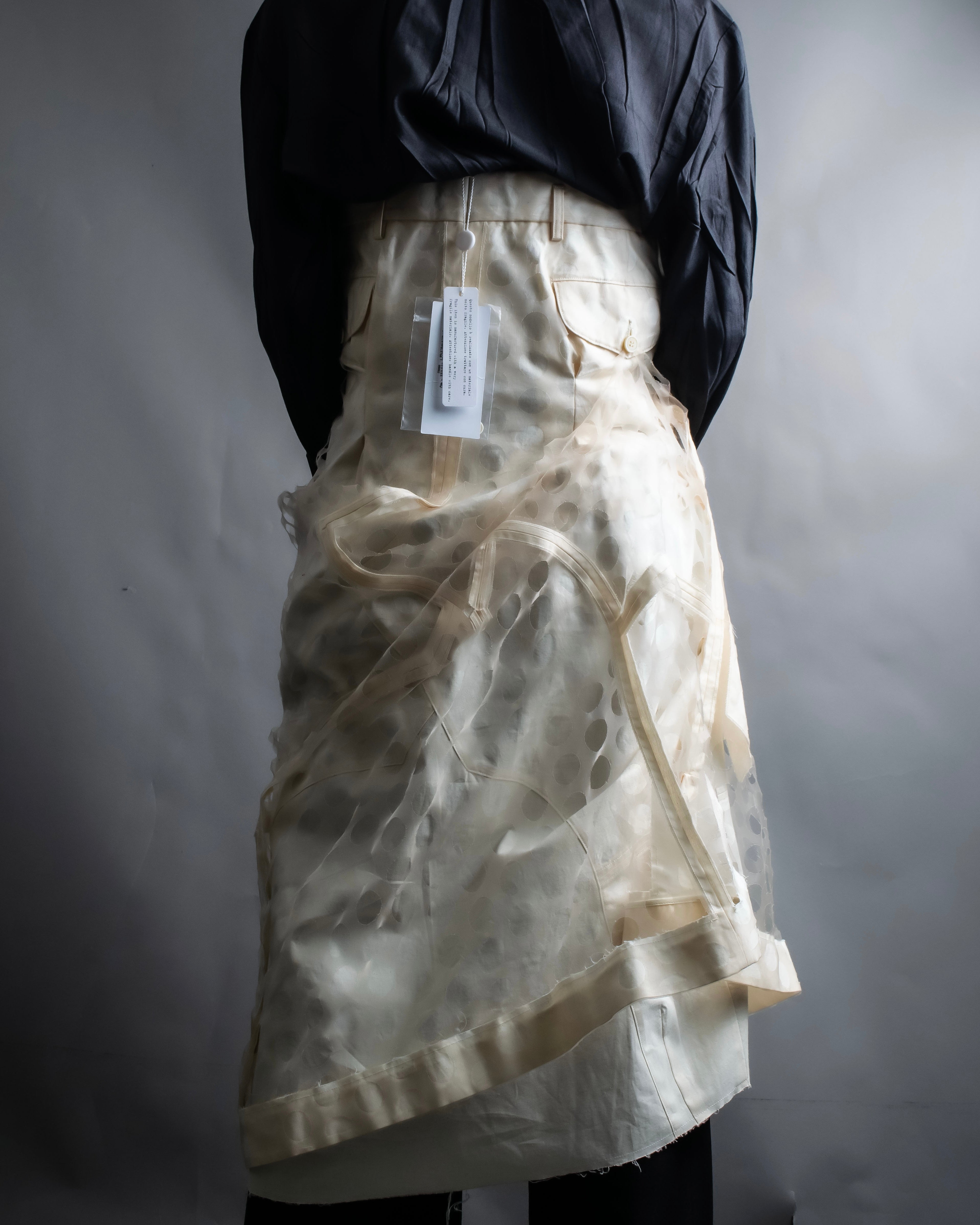 "MAISON MARGIELA" 20SS Polka dot tulle layered skirt