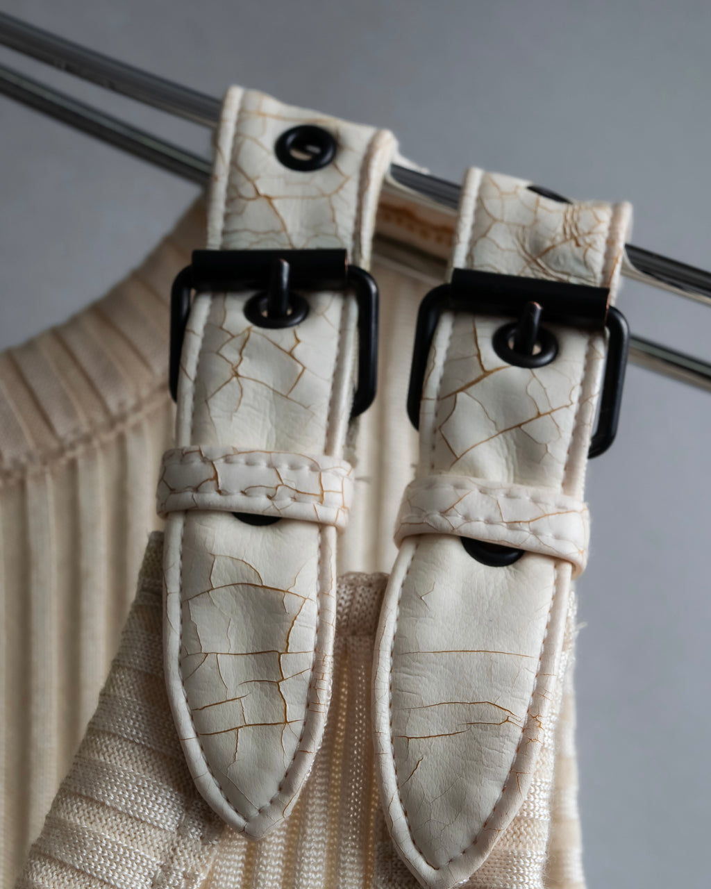 “Jean Paul Gautier” Double belted shoulder designed tank top