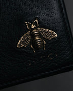 "GUCCI" 10’s-20’s Bee motif bi-fold leather wallet