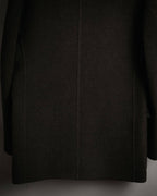 –SPECIAL– “HERMES” 90’s-00’s Concealed placket wool zip coat