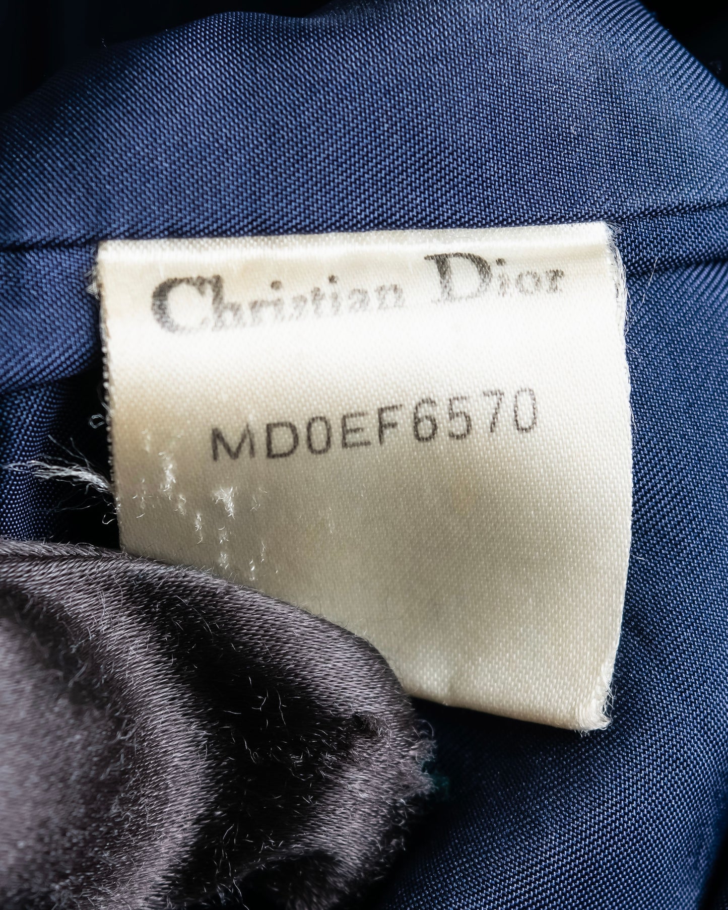 "DIOR" Double gun flap belted chester field coat