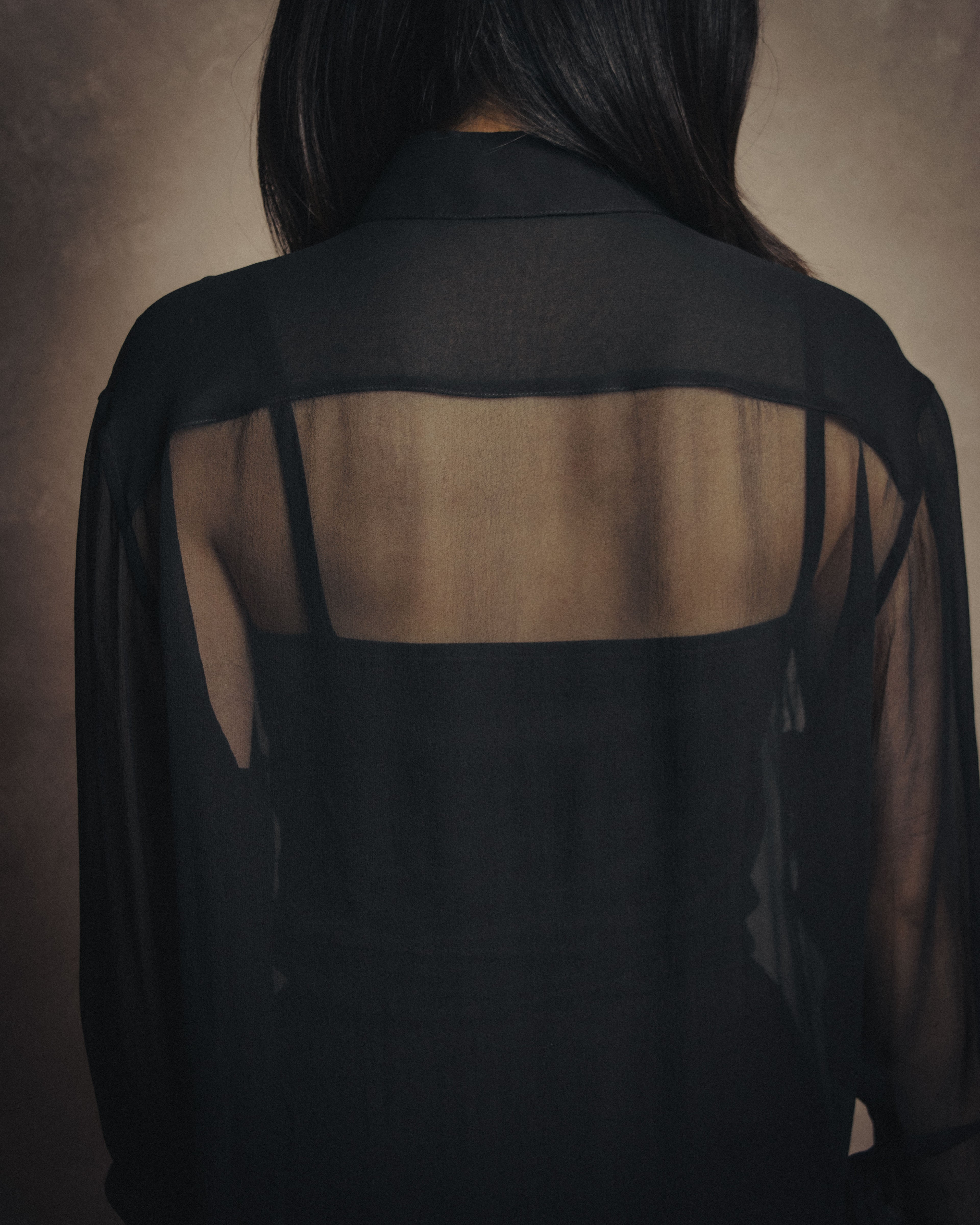 -SPECIAL- “SAINT LAURENT” 2013-2017 Sheer black dress shirt