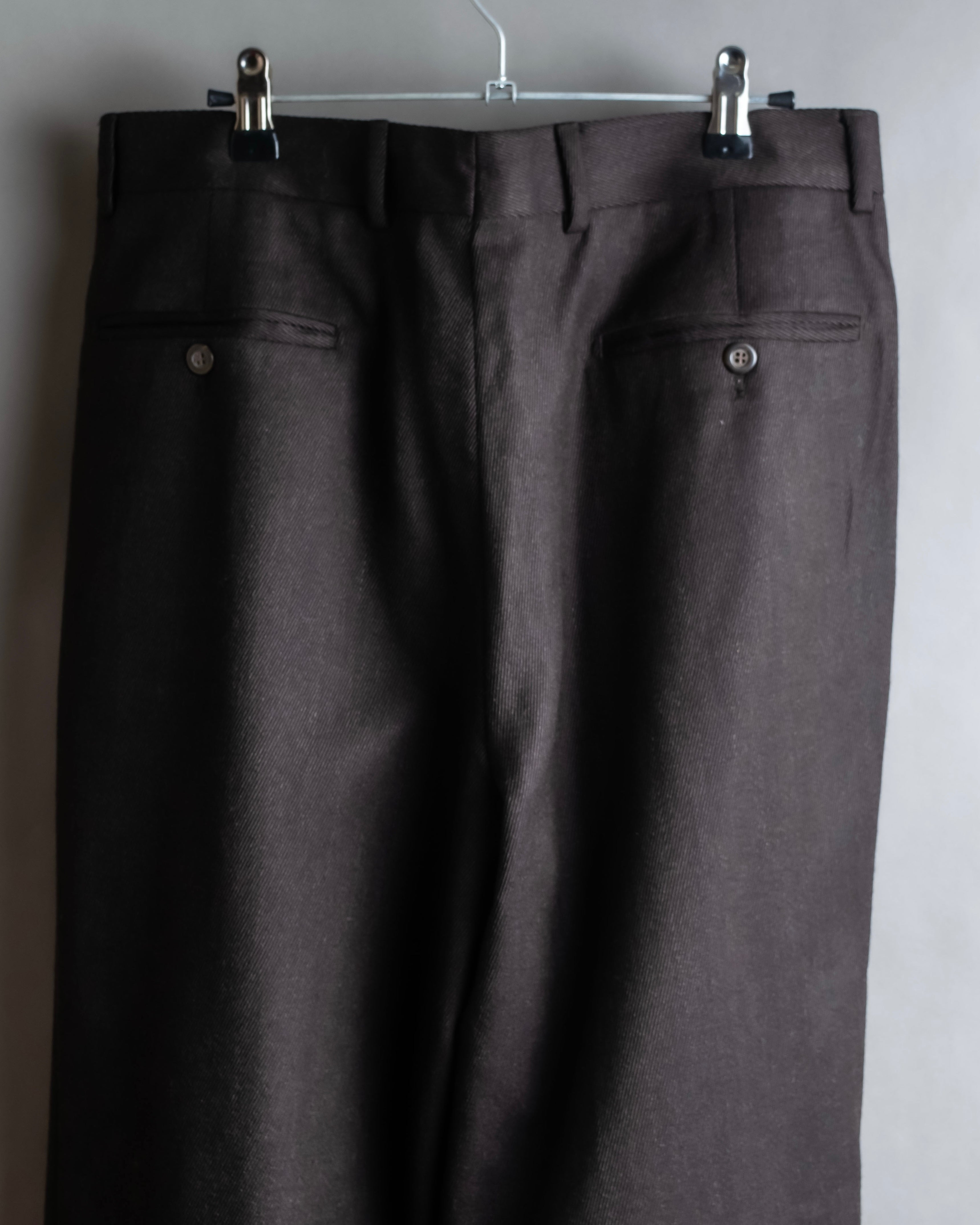 "Vintage wide tapered double-finished slacks"