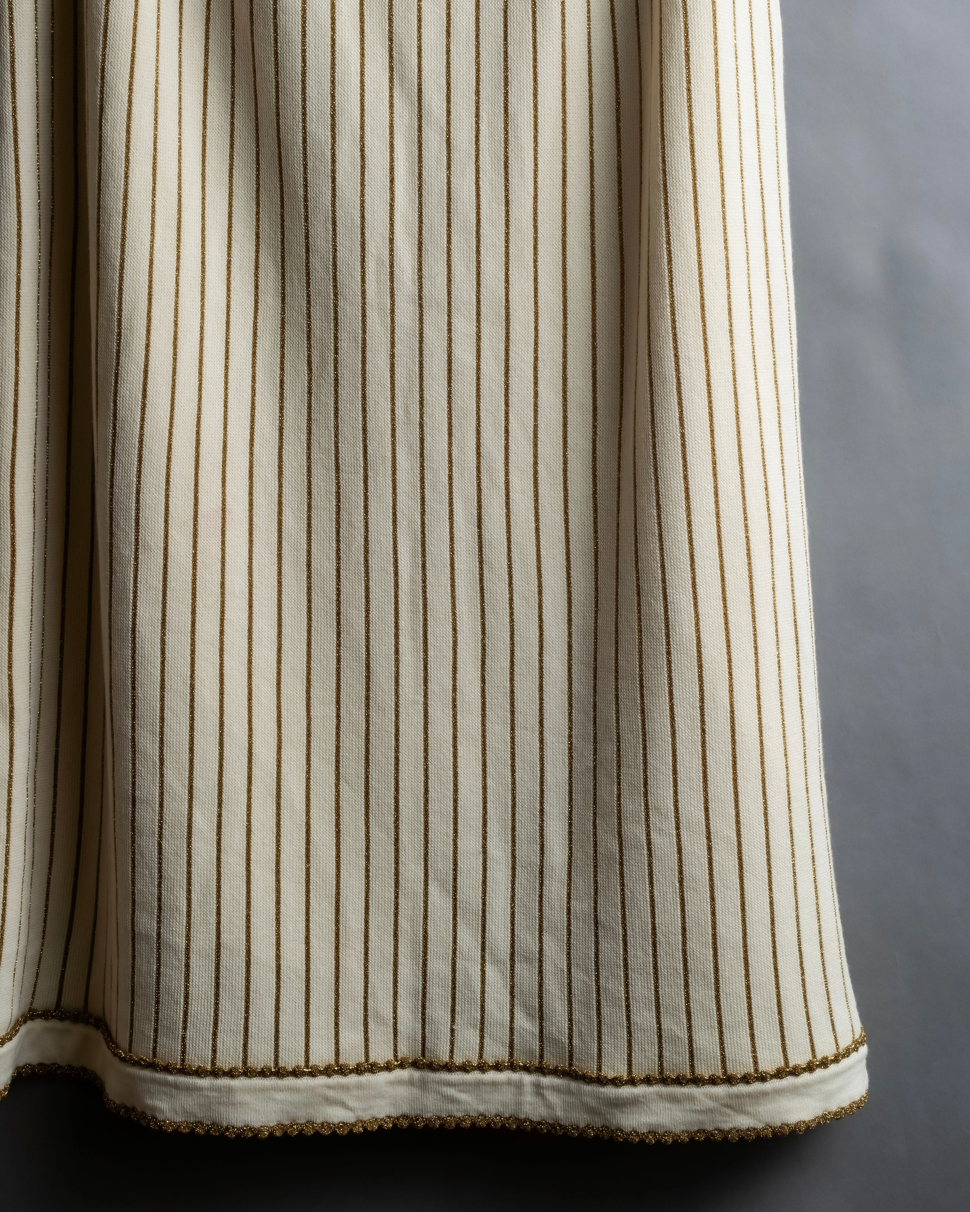 "GUCCI" Gold stripe knit maxi skirt