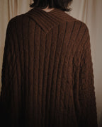 "Salvatore Ferragamo" 00’s Cashmere blend shawl-collar knit cardigan
