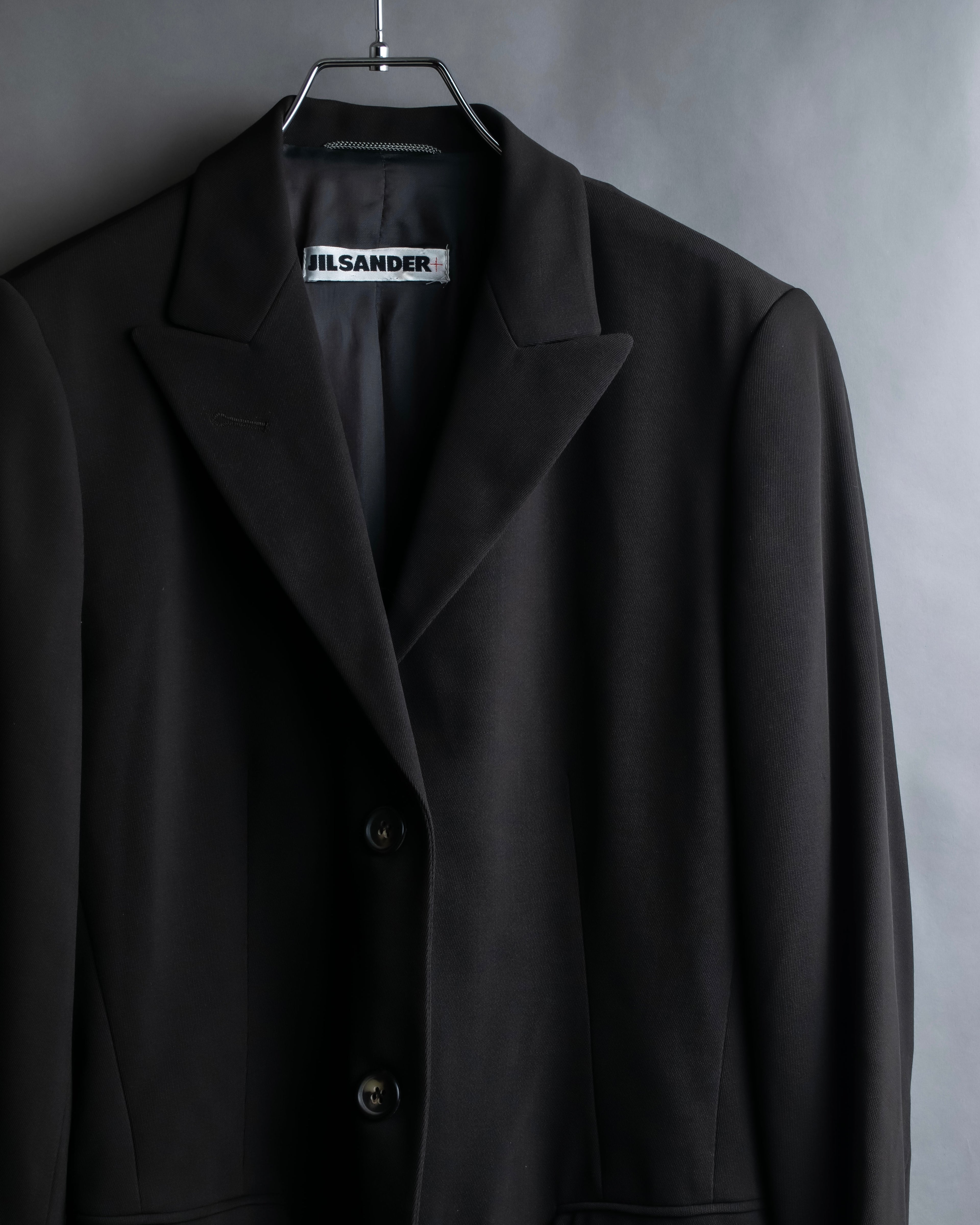 "Jil Sander+" Peaked label minimalist design tailored coat