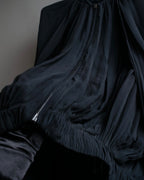 "GUCCI" Balloon draping design zip-up silk blouson