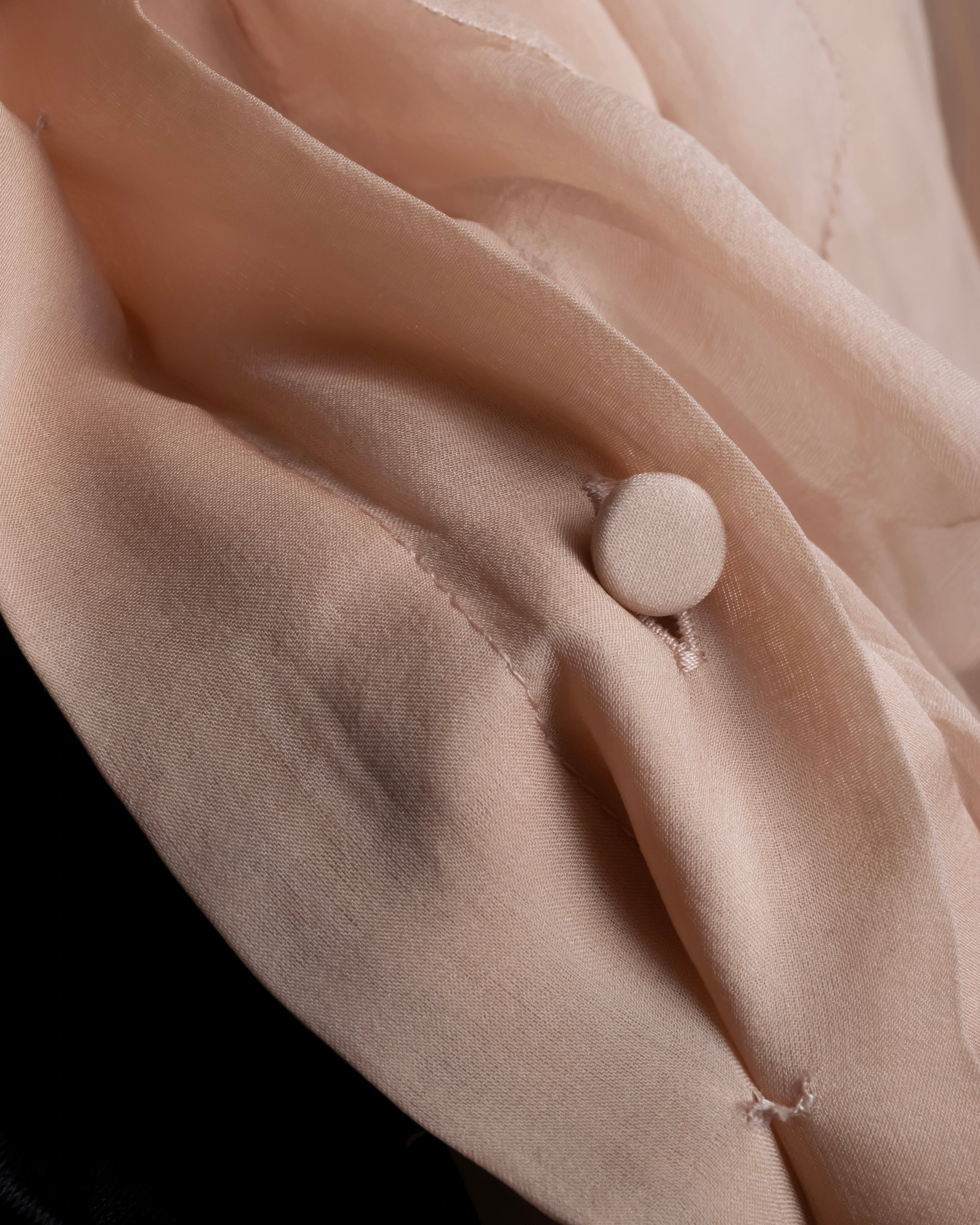 "VALENTINO" Ruffle detail sheer bowtie blouse