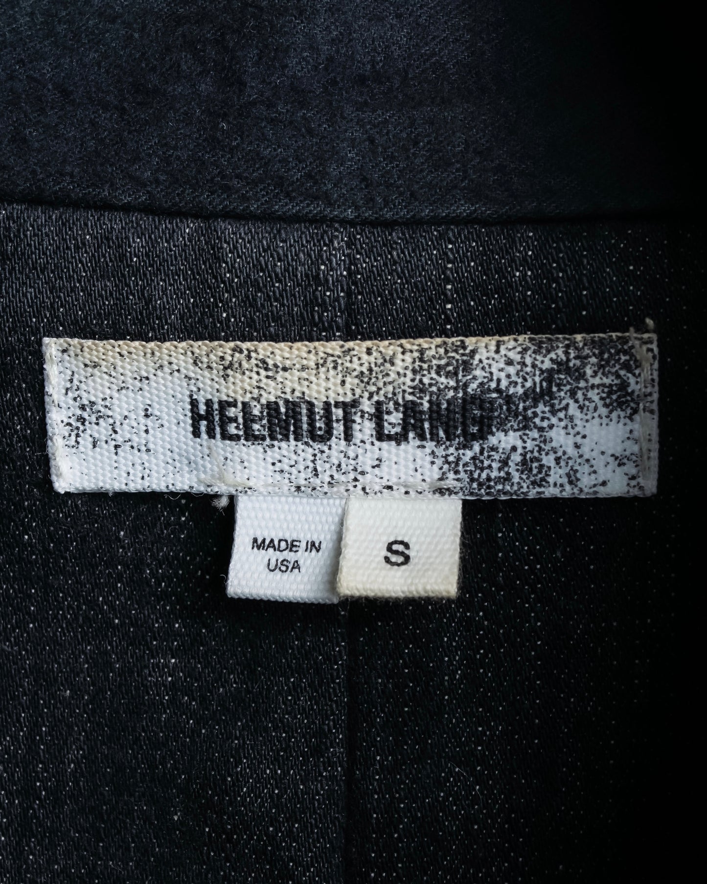 "HELMUT LANG" Fur docking denim switching design zipper best