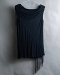 "Rick Owens Lilies" Fringe design draping sleeveless tops
