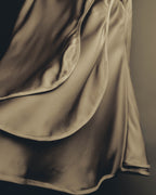 "GIORGIO ARMANI" 90's-00's Draped silk sleeveless top and skirt set