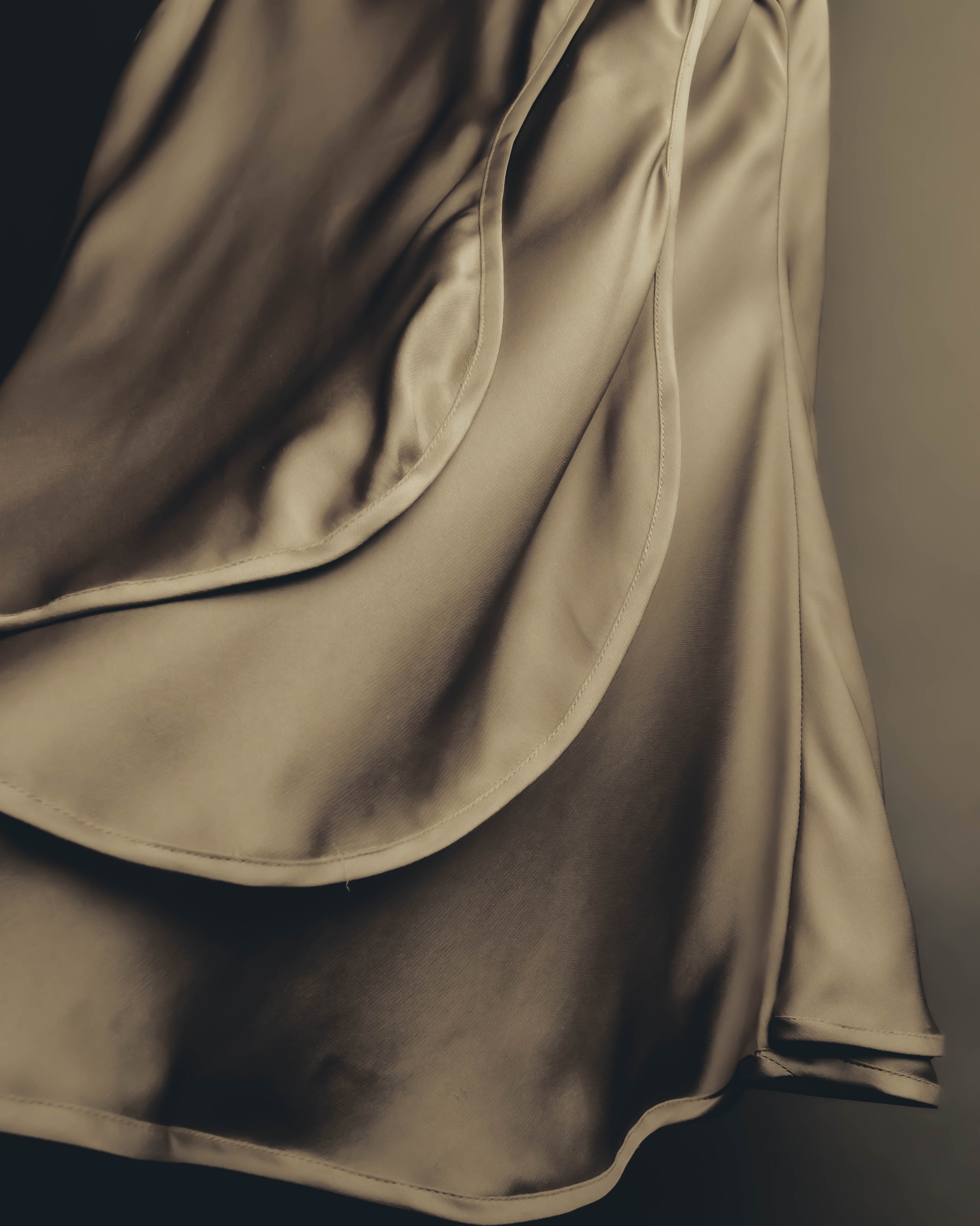 "GIORGIO ARMANI" 90's-00's Draped silk sleeveless top and skirt set