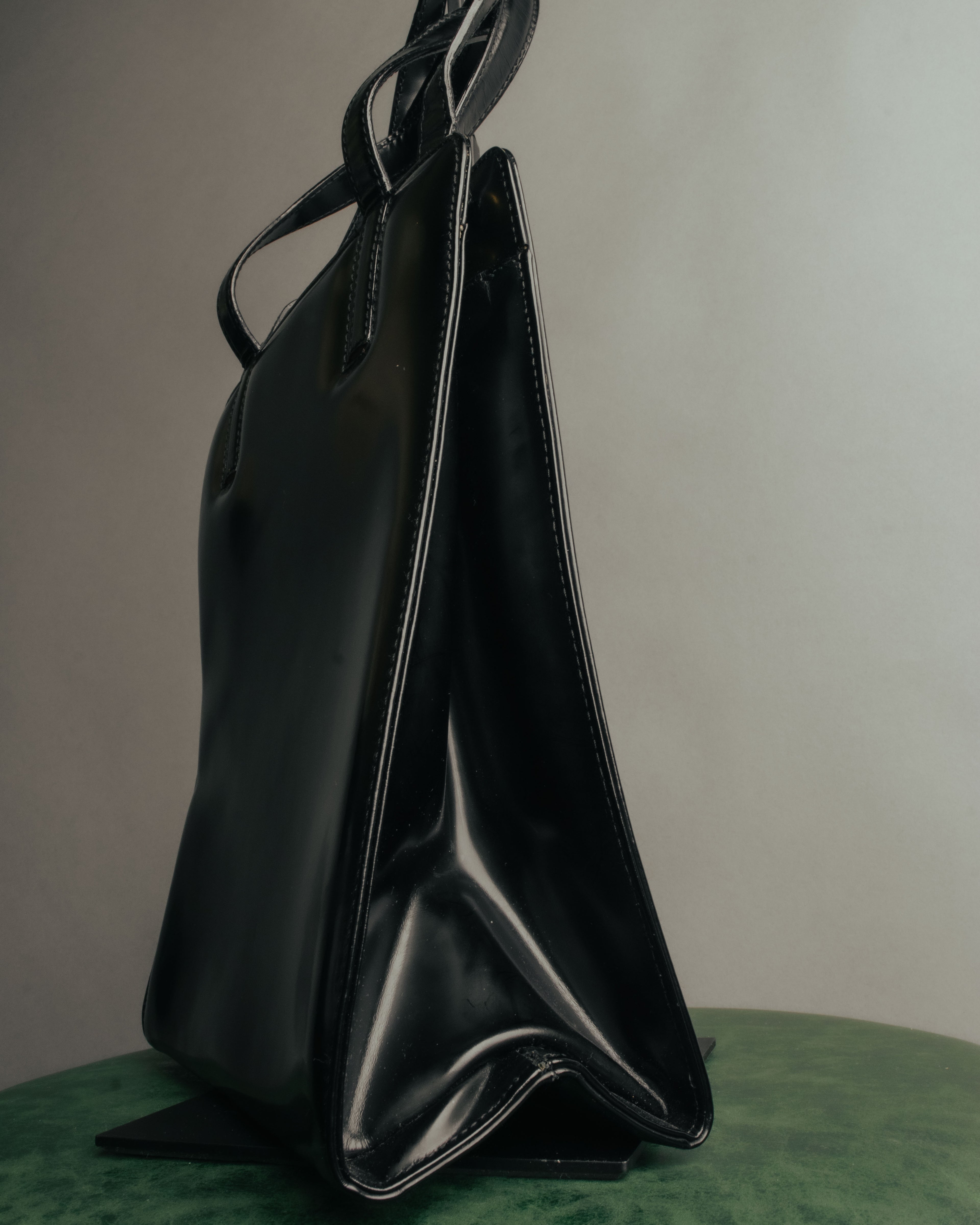 “Salvatore Ferragamo“ 1998-2003 Gancini patent leather handbag