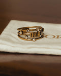 “Christian Dior” 00’s Crystal embellished Dior logo multi band ring