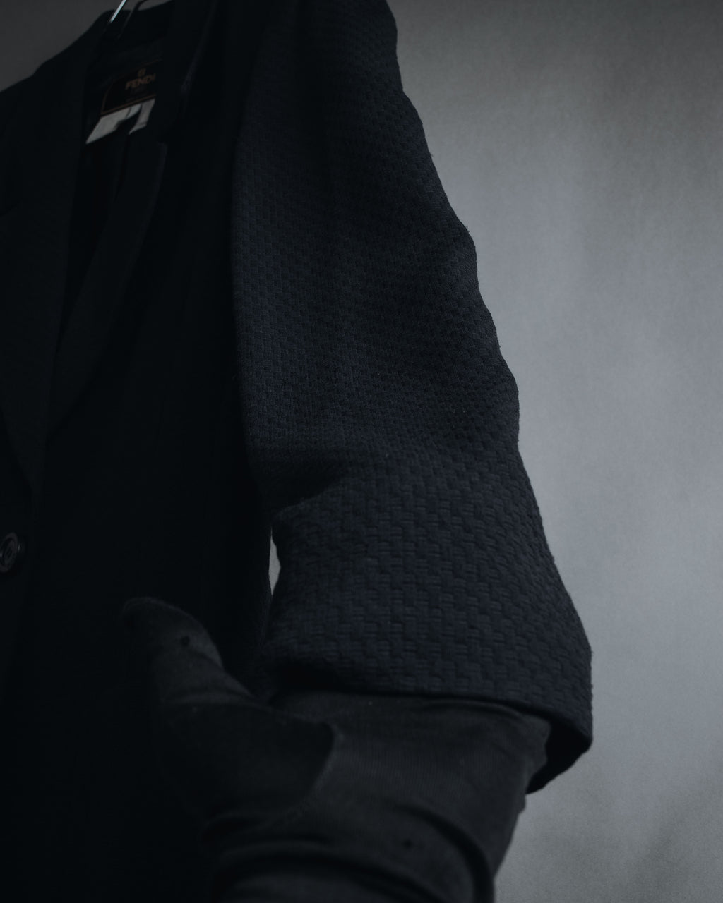 "FENDI" 80’s-90’s viscose blend structured tailored jacket