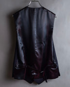"GIORGIO ARMANI" Deep satin backed tailored wool vest