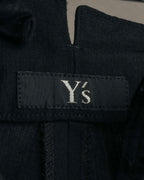 "Y’s" 90's-00's Vintage architectural high-waisted wide tapered wool trousers