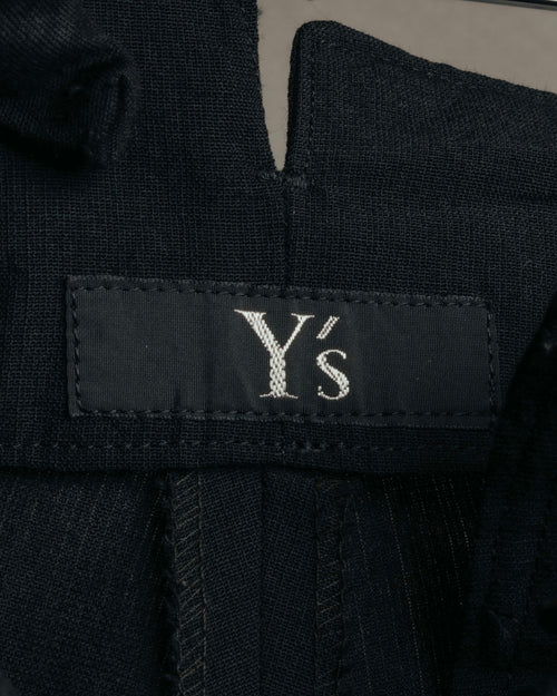 "Y’s" 90's-00's Vintage architectural high-waisted wide tapered wool trousers