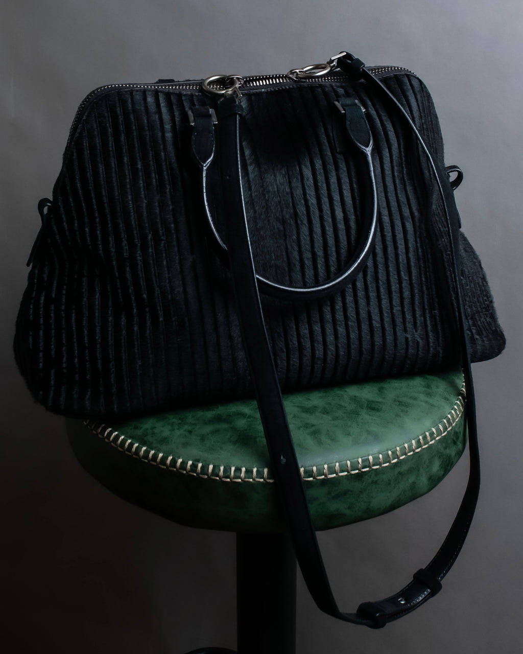 "MAISON MARGIELA" 5AC Harako leather corduroy combination 2way bag