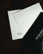 -SPECIAL- "Yves Saint Laurent" 00's Luxurious shearling double buckle messenger bag