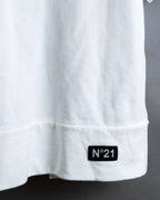 "N21 NUMERO VENTUNO" Back ribbon detail crew neck T-shirt