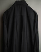 "TOM FORD" 2010's Fluid rayon silk classic collar black shirt