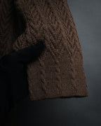 “Christian Dior SPORTS” 90’s Shawl collar cable knit cardigan