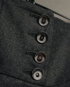 -SPECIAL- "CHANEL" 00's Soft wool cashmere wide leg trousers