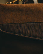 -SPECIAL- “BALENCIAGA” 80’s-90’s suede touch top handle flap bag