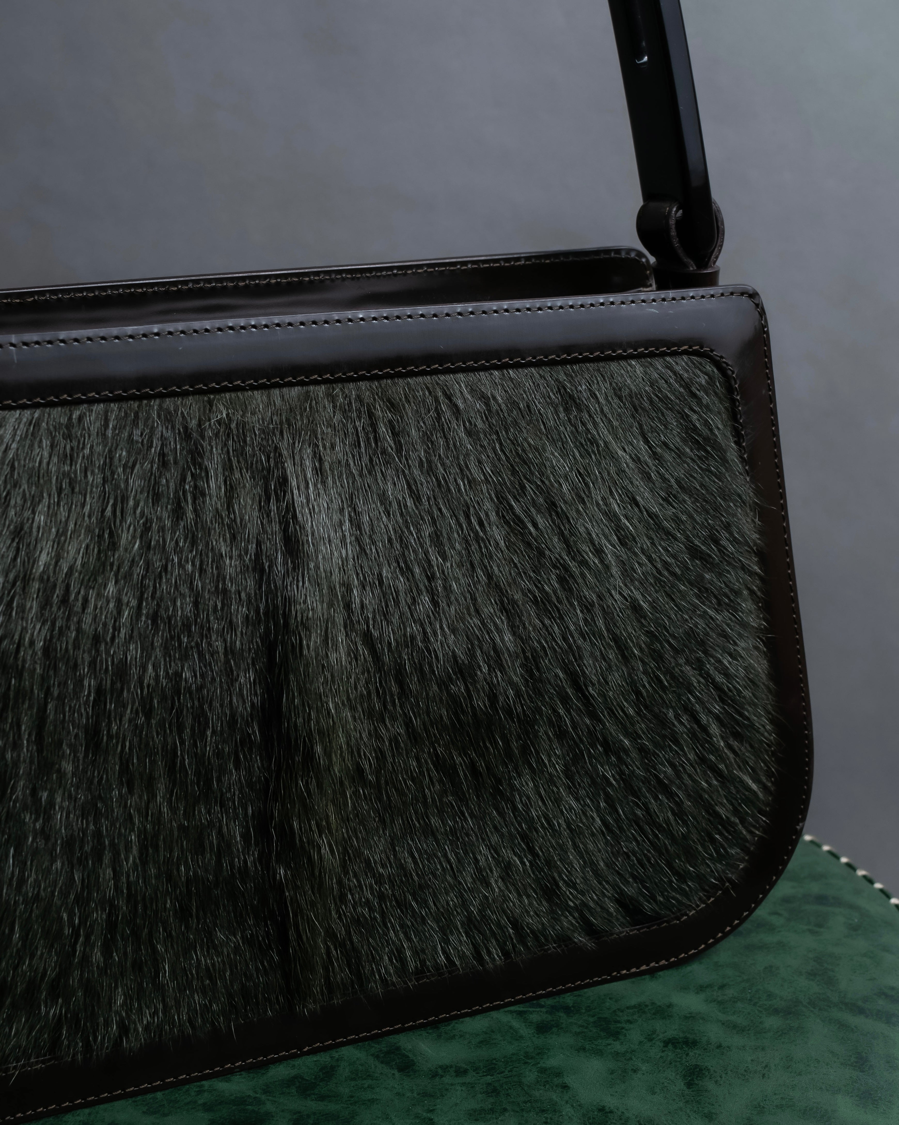 "CELINE" 2000's Made of pony leather one-handle bag