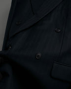 "YVES SAINT LAURENT" 00's shadow stripe pattern beautiful tailoring set up