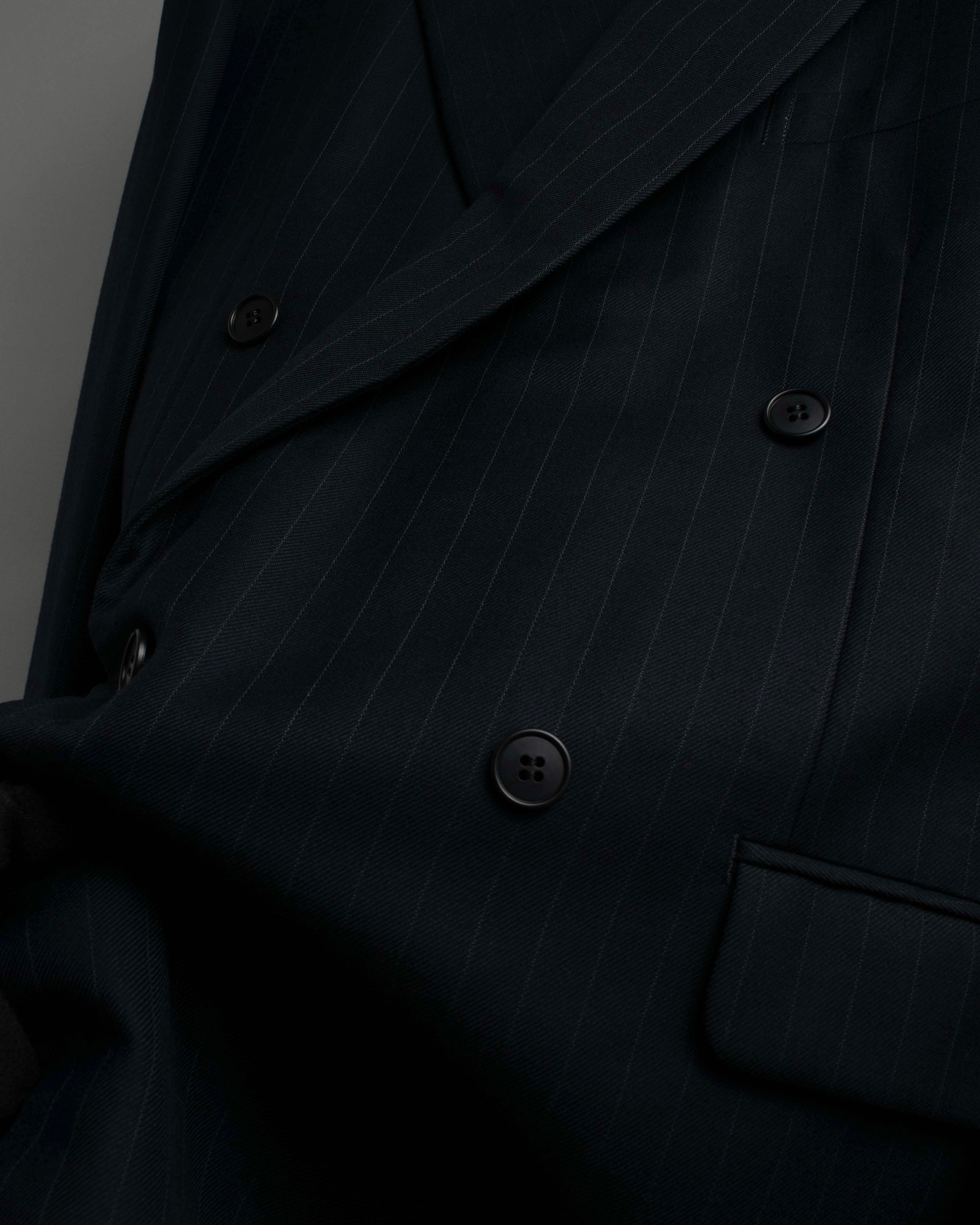 "YVES SAINT LAURENT" 00's shadow stripe pattern beautiful tailoring set up