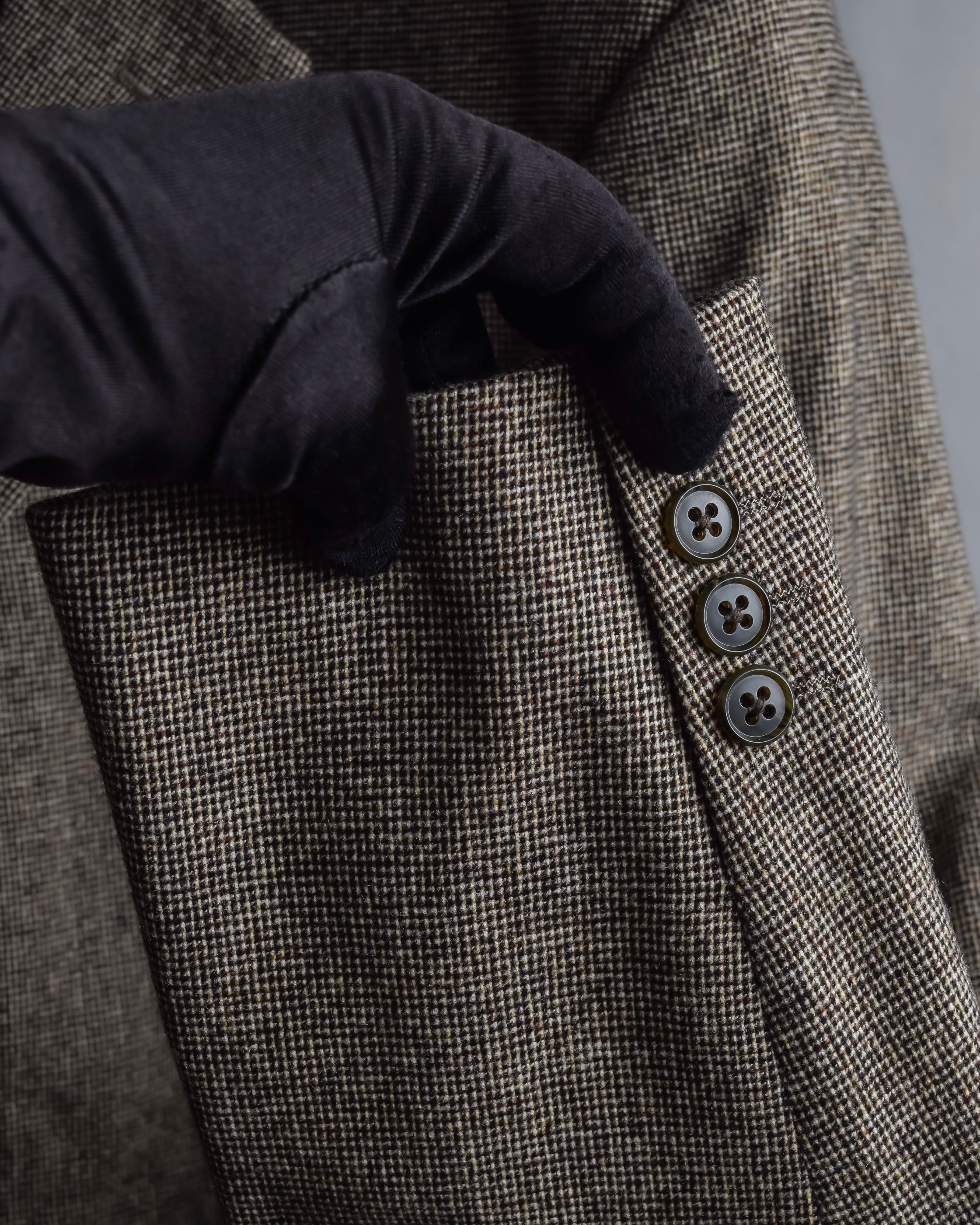 "BROOKS BROTHERS" Melange tweed three-piece suit