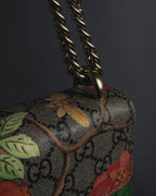 -SPECIAL- "GUCCI" Michele-era floral padlock design chain shoulder bag