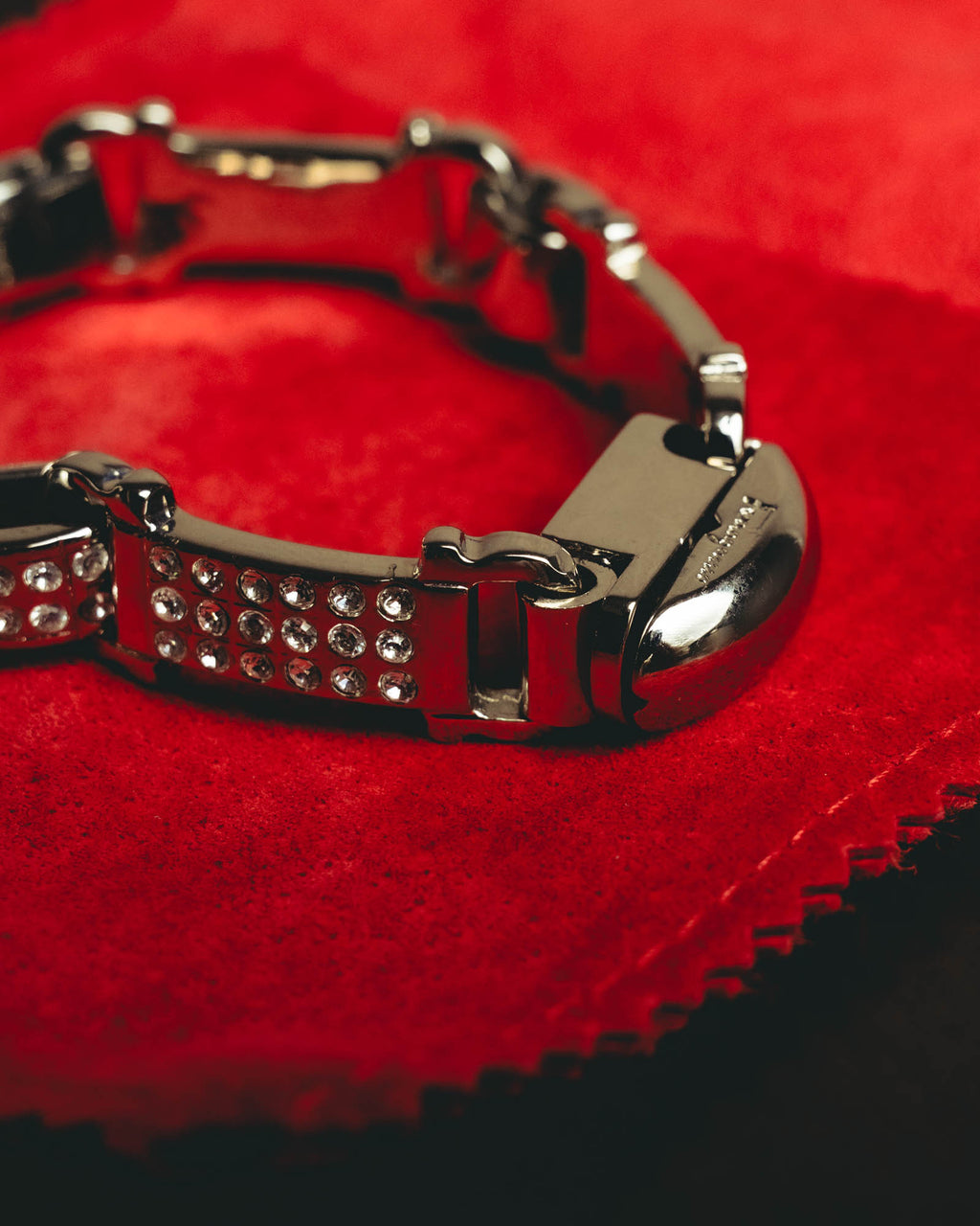"Ferragamo" Sparkling crystal link bracelet