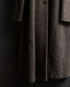 "Max Mara" Alpaca mix brown stand collar long coat